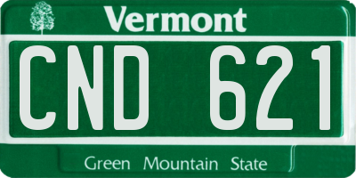 VT license plate CND621