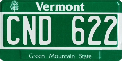 VT license plate CND622