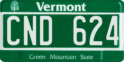 VT license plate CND624