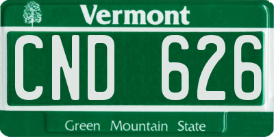 VT license plate CND626