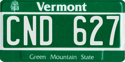 VT license plate CND627