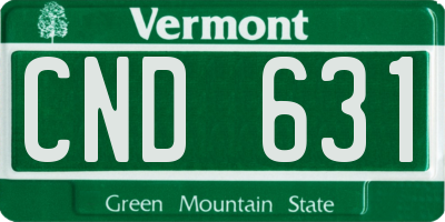 VT license plate CND631
