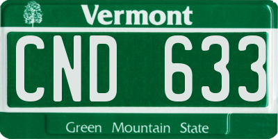 VT license plate CND633