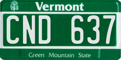 VT license plate CND637