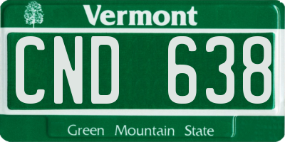 VT license plate CND638