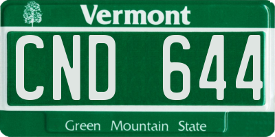 VT license plate CND644
