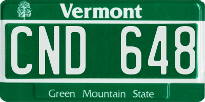VT license plate CND648