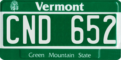 VT license plate CND652