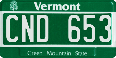 VT license plate CND653