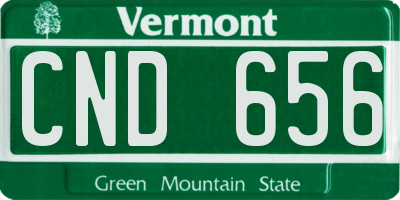 VT license plate CND656