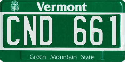 VT license plate CND661
