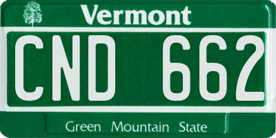 VT license plate CND662