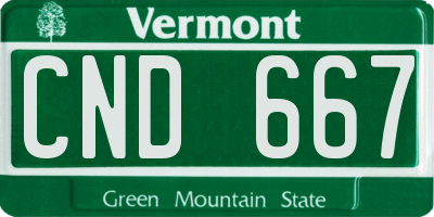 VT license plate CND667