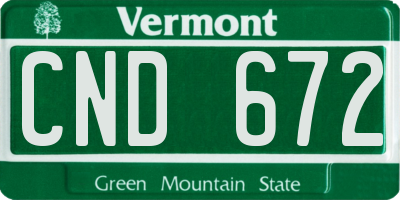 VT license plate CND672