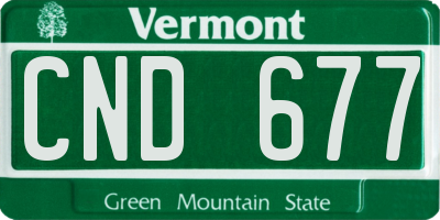 VT license plate CND677
