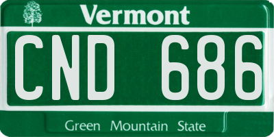VT license plate CND686