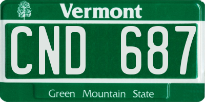 VT license plate CND687