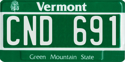 VT license plate CND691
