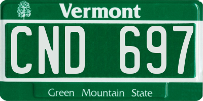 VT license plate CND697