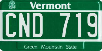 VT license plate CND719
