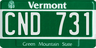 VT license plate CND731