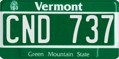 VT license plate CND737
