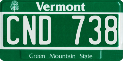 VT license plate CND738