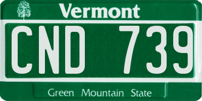 VT license plate CND739