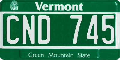 VT license plate CND745