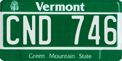 VT license plate CND746