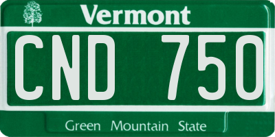 VT license plate CND750