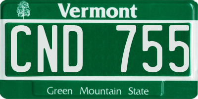 VT license plate CND755