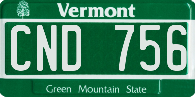 VT license plate CND756