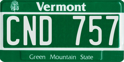 VT license plate CND757