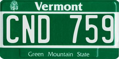 VT license plate CND759