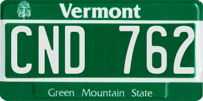 VT license plate CND762