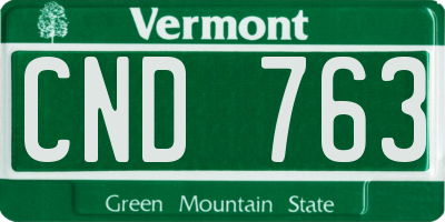 VT license plate CND763