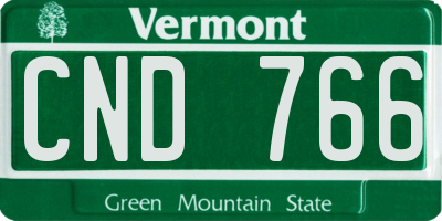 VT license plate CND766