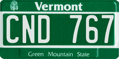 VT license plate CND767