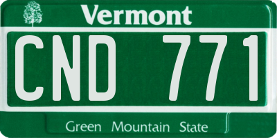 VT license plate CND771