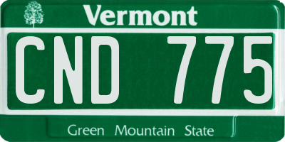 VT license plate CND775