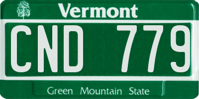 VT license plate CND779