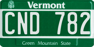 VT license plate CND782