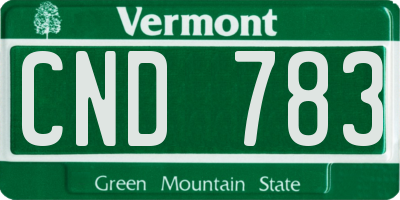 VT license plate CND783