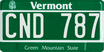 VT license plate CND787