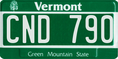 VT license plate CND790