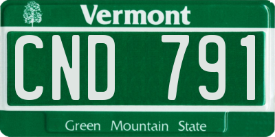 VT license plate CND791