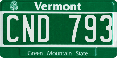 VT license plate CND793