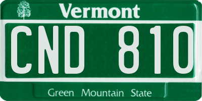 VT license plate CND810