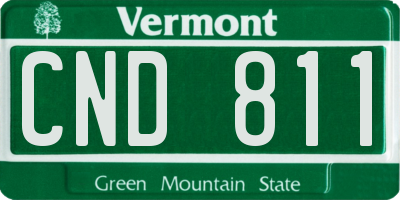 VT license plate CND811